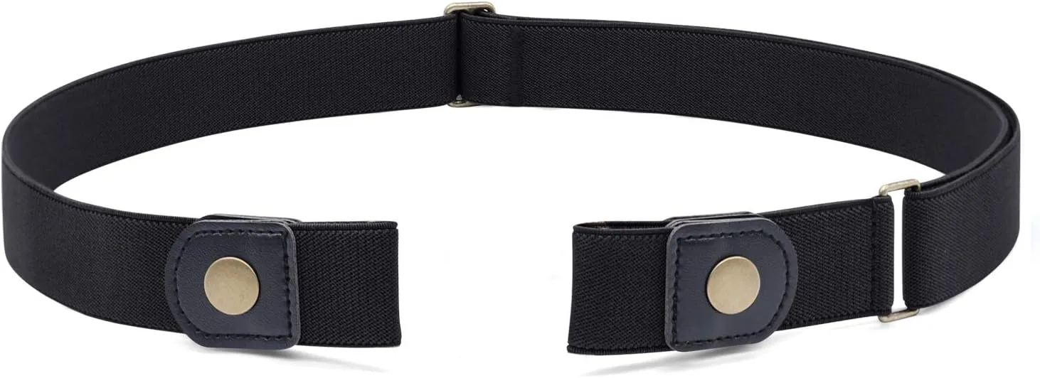 WERFORU No Buckle Elastic Belt for Men Stretch Buckle Free Belt for Jeans Pants 1.38 Inches Wide