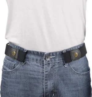 WERFORU No Buckle Elastic Belt for Men Stretch Buckle Free Belt for Jeans Pants 1.38 Inches Wide