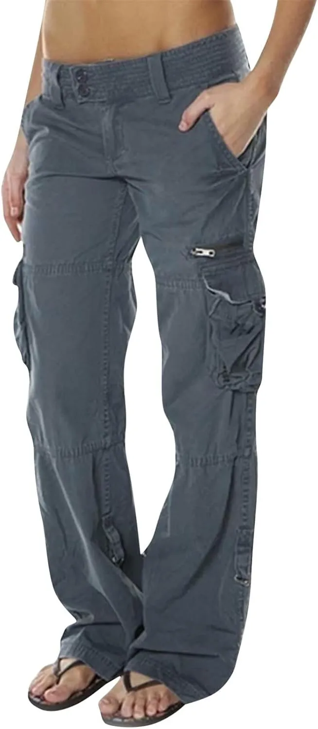Wide Leg Pants for Women Winter Compression Travel Pants with Pockets Elastic Waist Flare Leggings