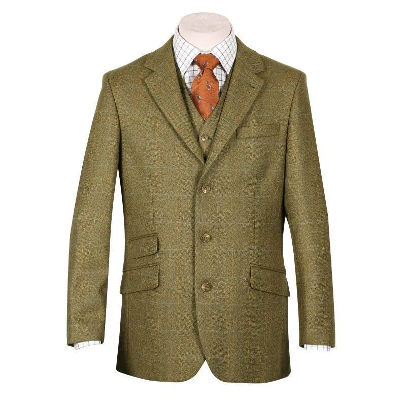 William Powell Mens Tweed Action Back Sports Jacket - Glenesk