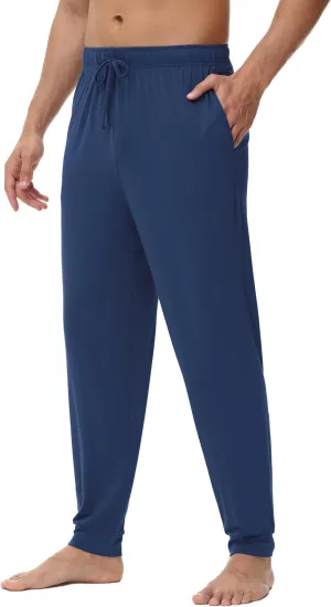 WiWi Men' s Pajama Pants Sports Bottoms Sleep Pant with Pockets-Viscose from Bamboo S-XXL