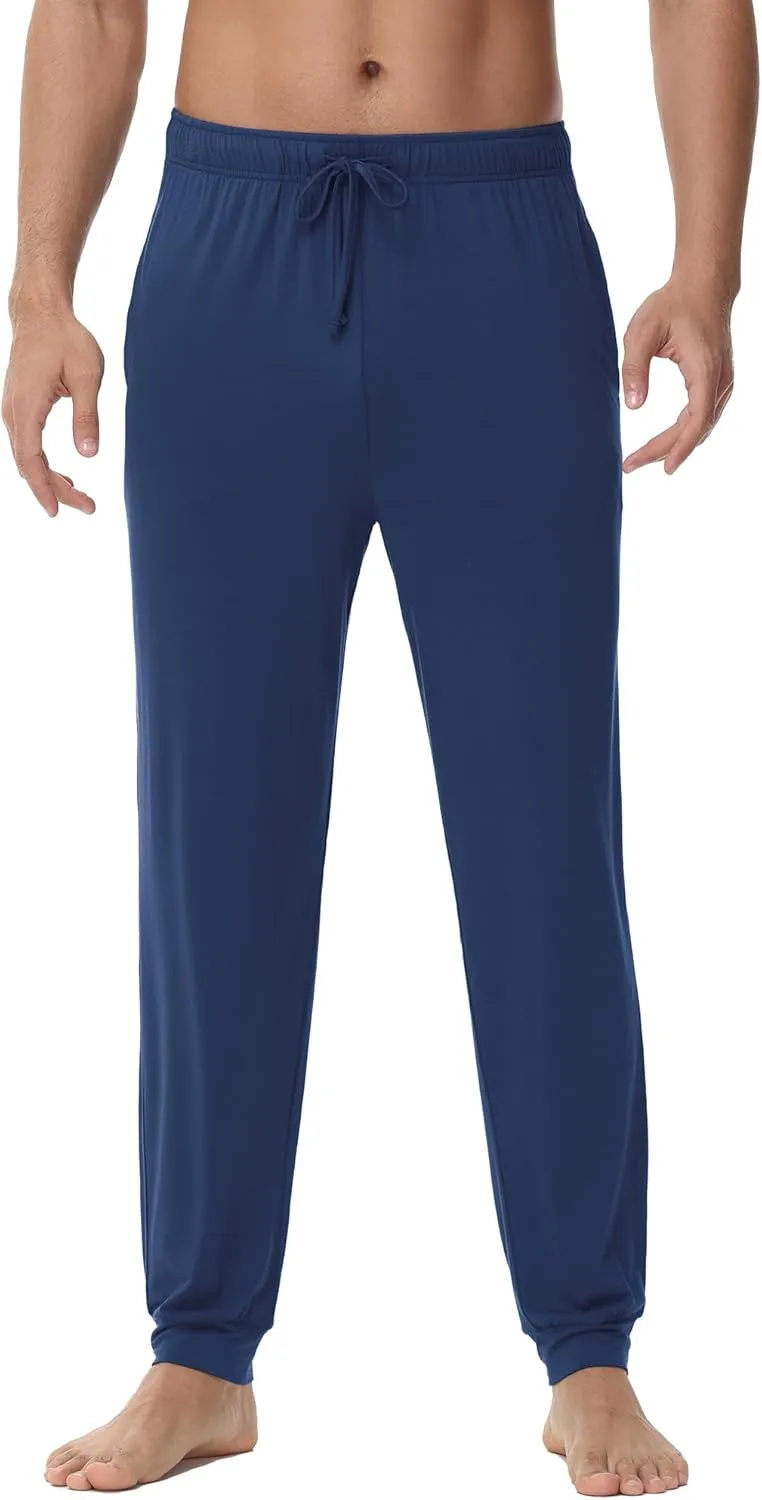 WiWi Men' s Pajama Pants Sports Bottoms Sleep Pant with Pockets-Viscose from Bamboo S-XXL