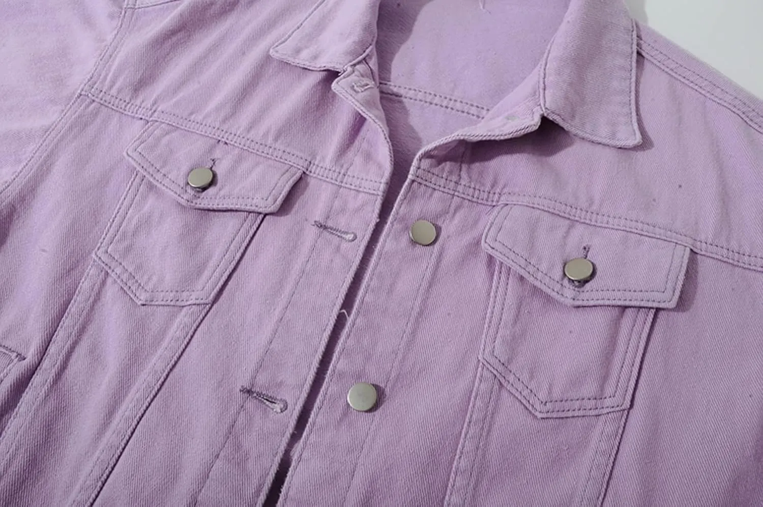 Women Candy Colors Denim Jacket Long Sleeve Boyfriend Jean Jacket Coat