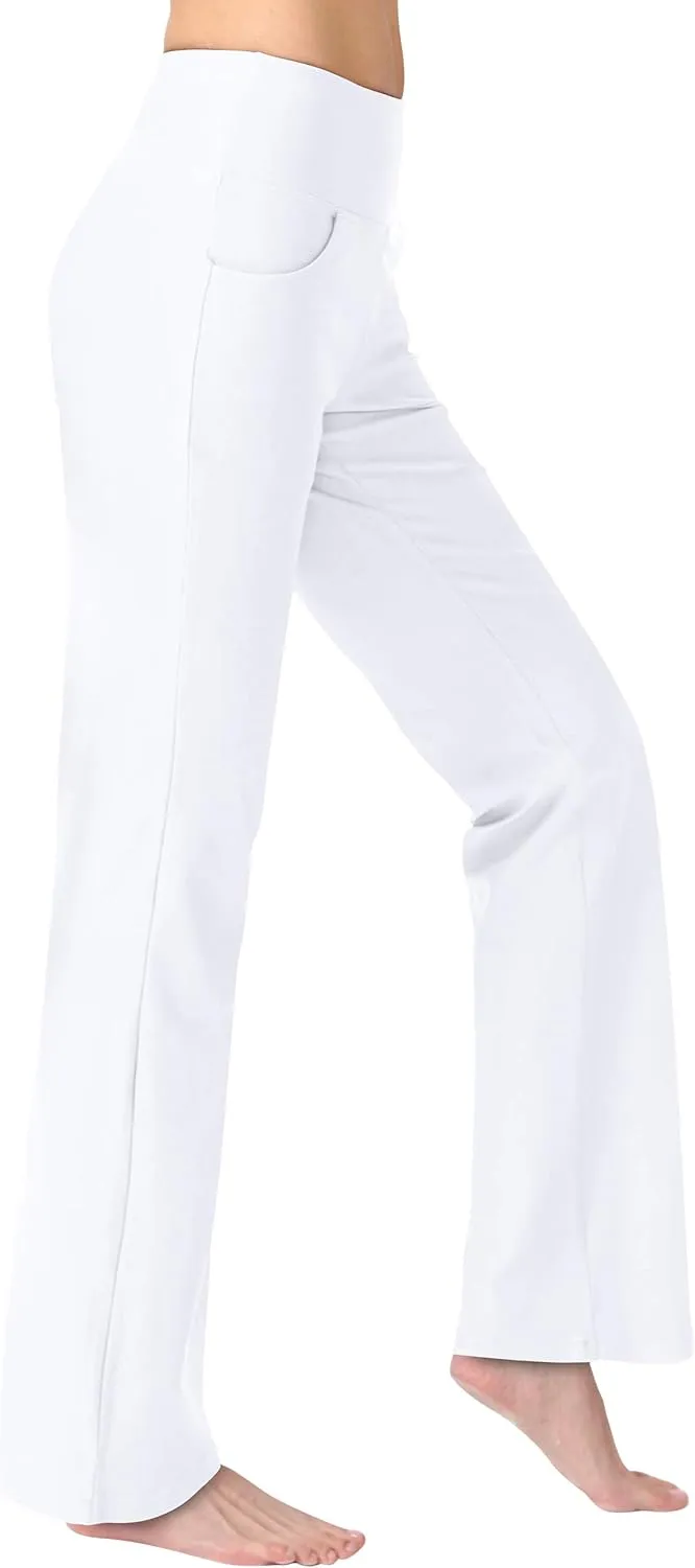 Women's Bootcut Yoga Pants with Pockets High Waist Bootleg Yoga Workout Pants for Women