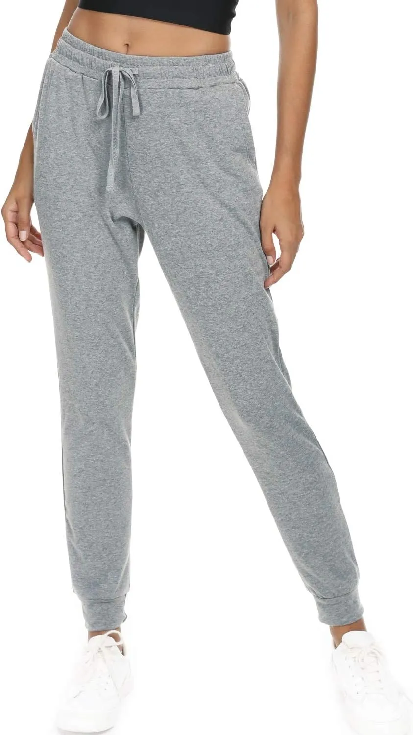 Women's Joggers Pants Active Sweatpants Cotton Tapered Workout Yoga Lounge Track Pants with Pockets
