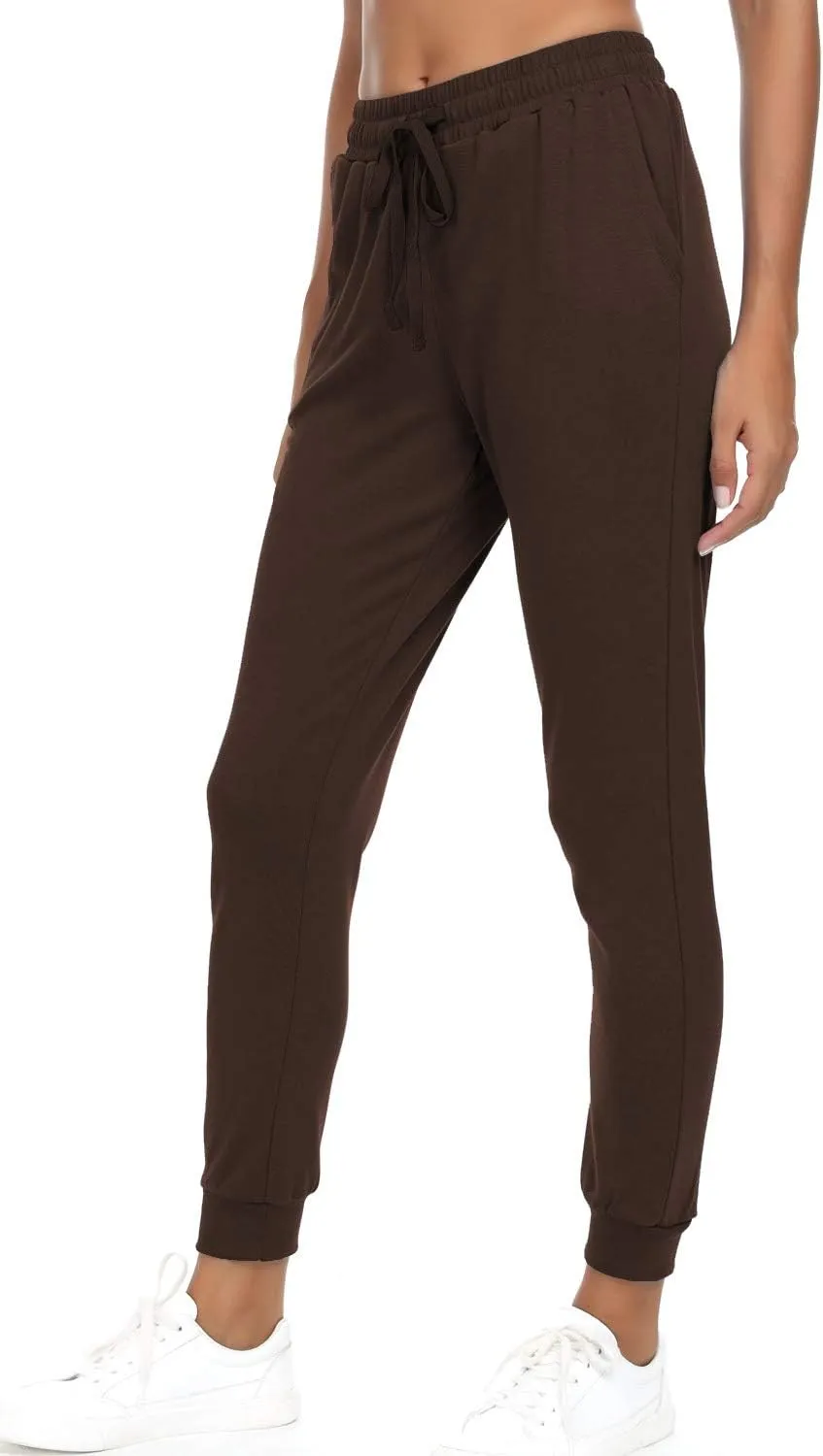Women's Joggers Pants Active Sweatpants Cotton Tapered Workout Yoga Lounge Track Pants with Pockets