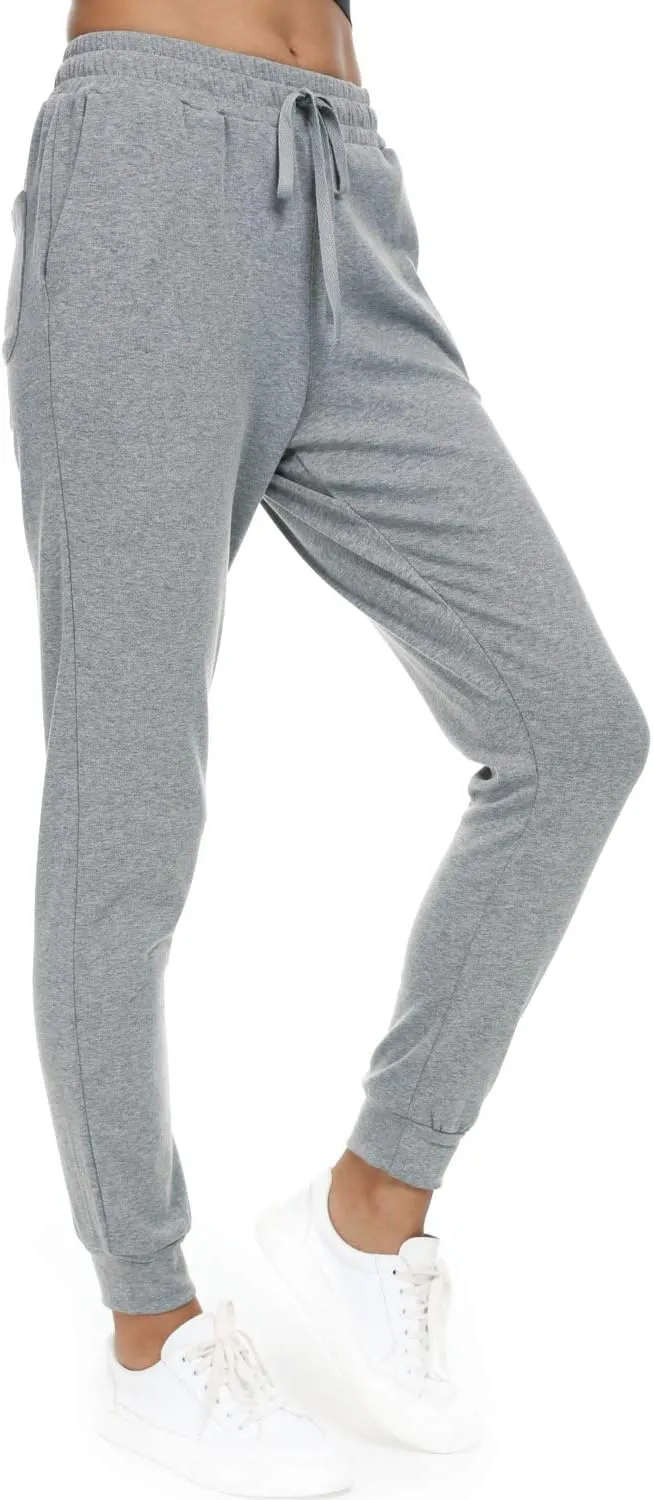 Women's Joggers Pants Active Sweatpants Cotton Tapered Workout Yoga Lounge Track Pants with Pockets
