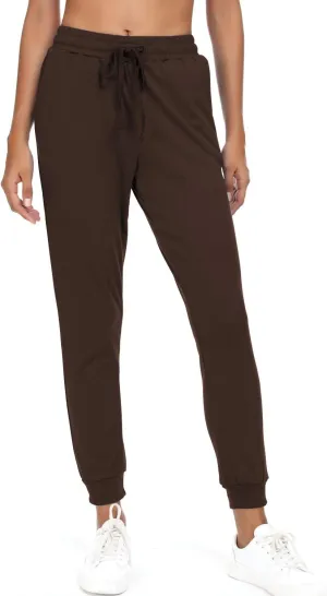 Women's Joggers Pants Active Sweatpants Cotton Tapered Workout Yoga Lounge Track Pants with Pockets