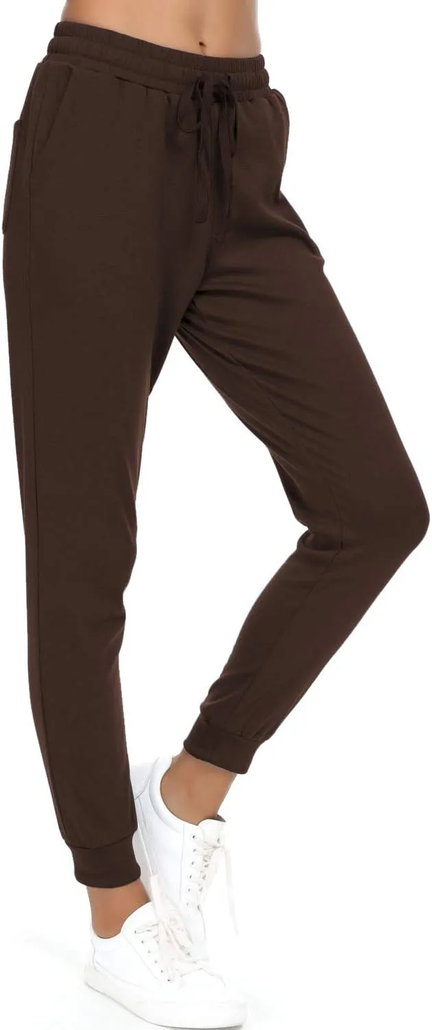 Women's Joggers Pants Active Sweatpants Cotton Tapered Workout Yoga Lounge Track Pants with Pockets