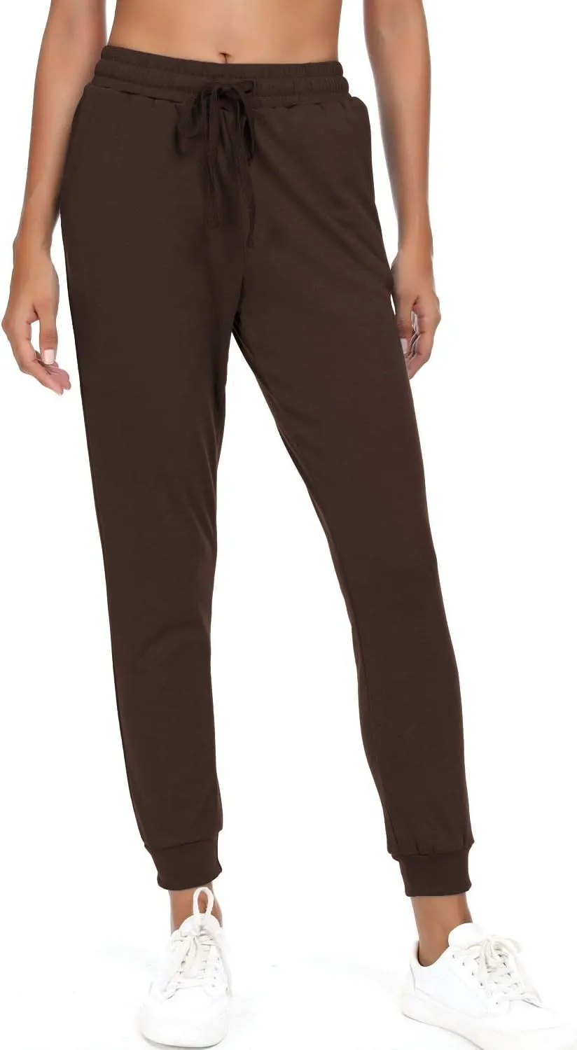 Women's Joggers Pants Active Sweatpants Cotton Tapered Workout Yoga Lounge Track Pants with Pockets