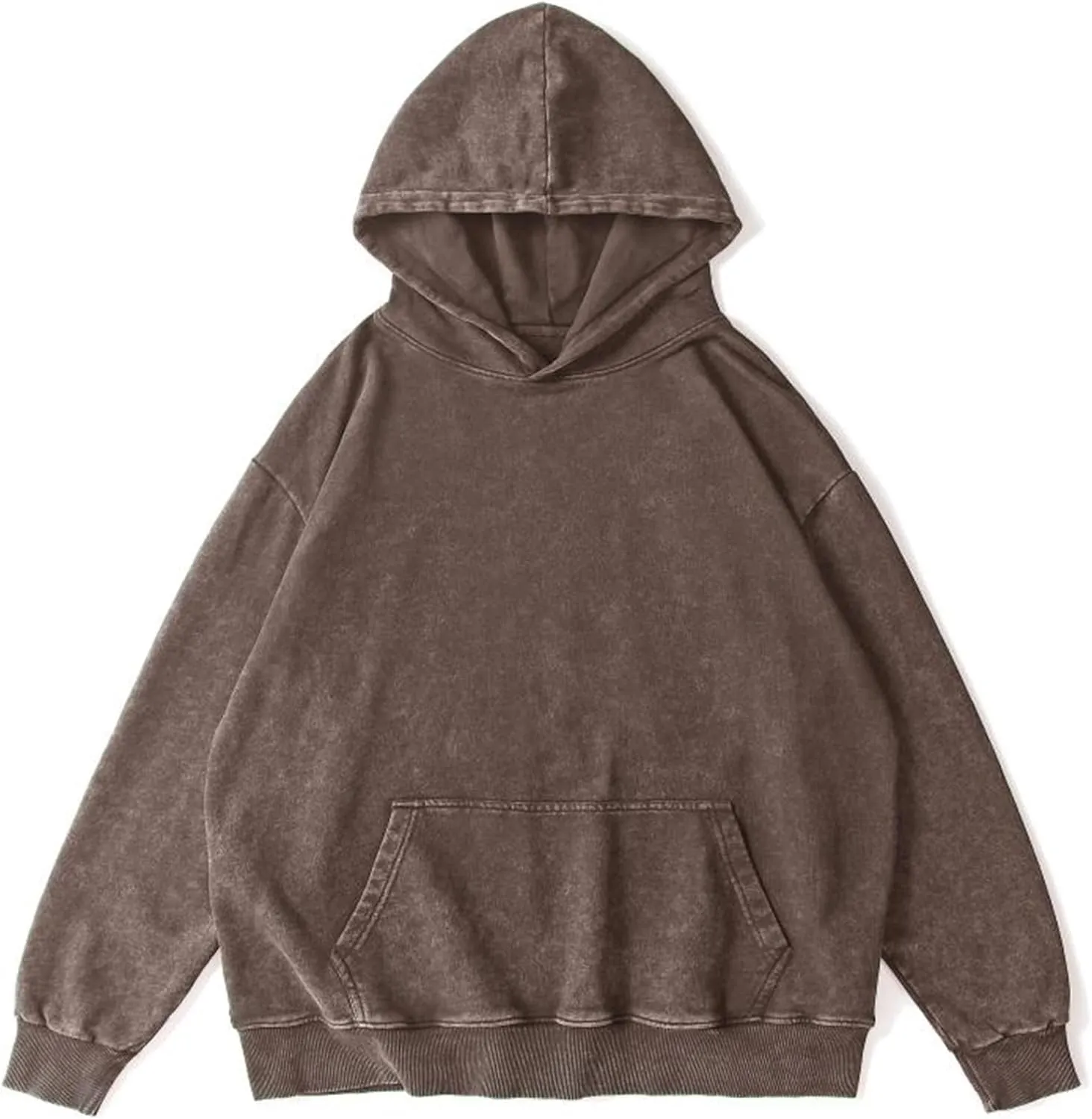 Women's Oversized Vintage Hooded Sweatshirts Acid Wash Loose Fit Baggy Trendy Casual Pullover Hoodies 2024