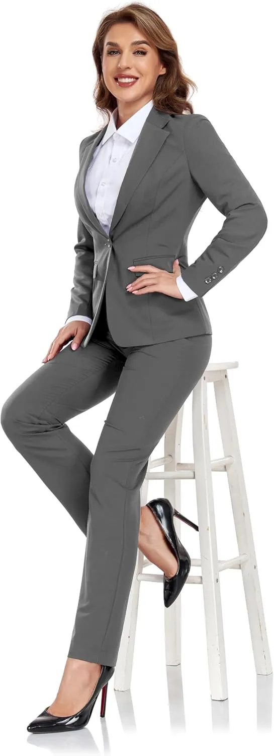 Women's Suits for Work Professional, 2 Piece Office Work Suit Set, Women's Suit Formal Wear
