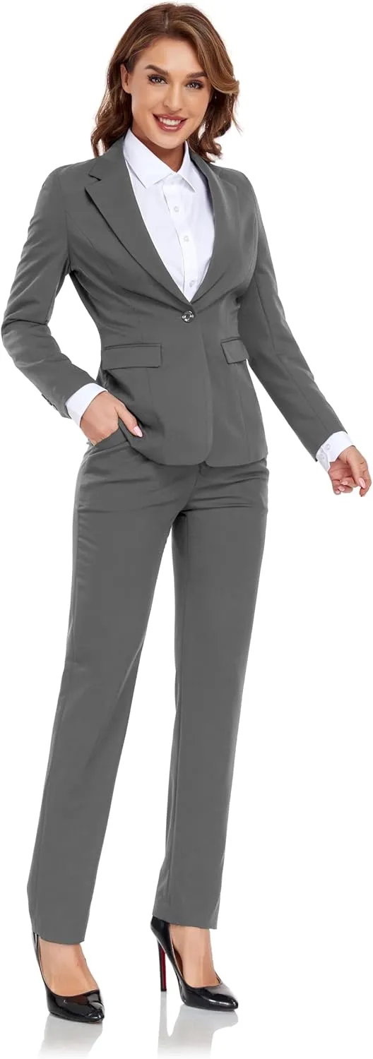 Women's Suits for Work Professional, 2 Piece Office Work Suit Set, Women's Suit Formal Wear