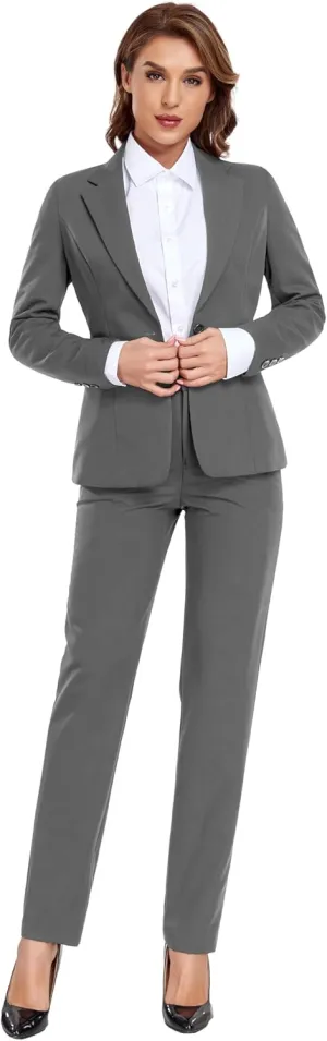 Women's Suits for Work Professional, 2 Piece Office Work Suit Set, Women's Suit Formal Wear