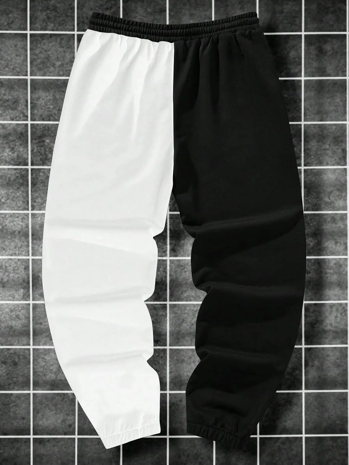 ZAFUL Men's Sweatpants Tapered Gym Running Workout Pants Cartoon Face Print Athletic Drawstring Joggers with Pockets